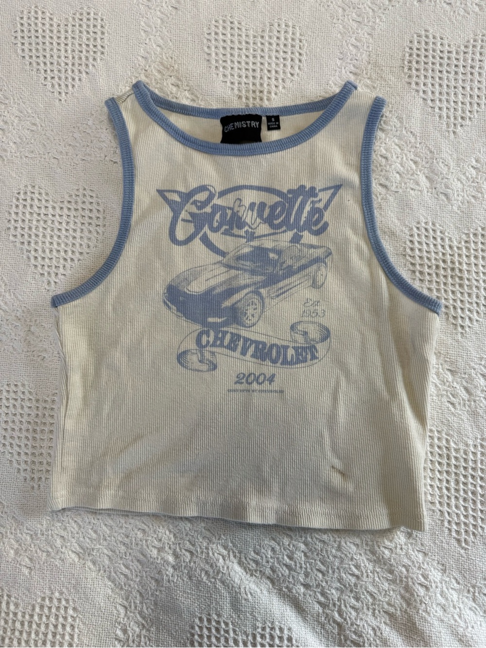 Chemistry Corvette Graphic Cropped Tank (S)